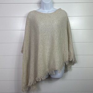White + Warren Cream Fringe Sweater